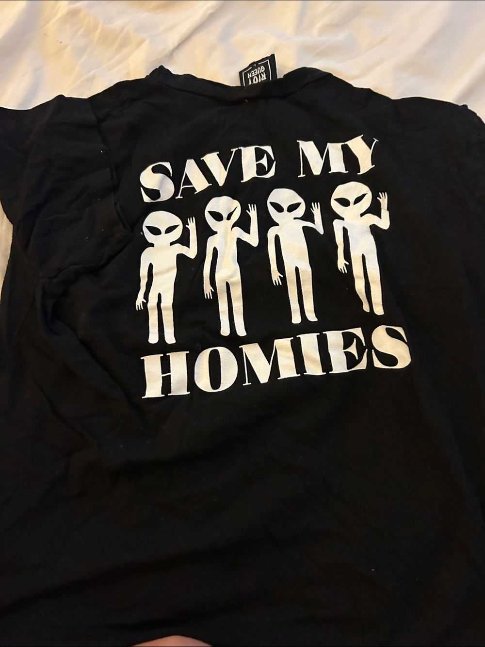 Black 'Save My Homies' Graphic Short Sleeve Tee